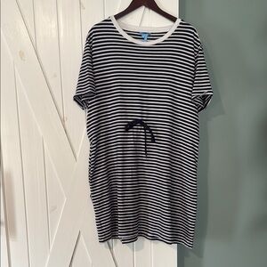 Draper James Navy and White Striped Dress